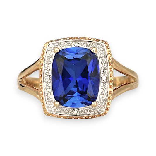 GOLD DEAL | FLASH SALE 9ct (9K) Gold Pristine Sapphire & Diamond Ring Valuation $1,275