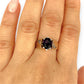 GOLD DEAL | 9ct Gold Vintage-Inspired Graceful Amethyst & Diamond Ring