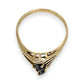 GOLD DEAL | 9ct Gold Modern Artistic Flair Sapphire & Diamonds Ring