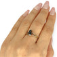 GOLD DEAL | 9ct Gold Modern Artistic Flair Sapphire & Diamonds Ring
