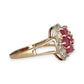 GOLD DEAL | FLASH SALE 9ct (9K) Gold Ruby & Diamond Cluster Lavish Ring Valuation $1,625