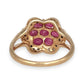 GOLD DEAL | FLASH SALE 9ct (9K) Gold Ruby & Diamond Cluster Lavish Ring Valuation $1,625