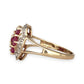 GOLD DEAL | FLASH SALE 9ct (9K) Gold Ruby & Diamond Cluster Lavish Ring Valuation $1,625