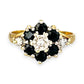 GOLD DEAL | 9ct (9K) Gold Sapphire & Diamond Floral Cluster Ring Valuation $1,600