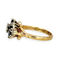 GOLD DEAL | 9ct (9K) Gold Sapphire & Diamond Floral Cluster Ring Valuation $1,600