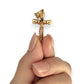 GOLD DEAL | 21K Gold Crucifix Round Cross Pendant