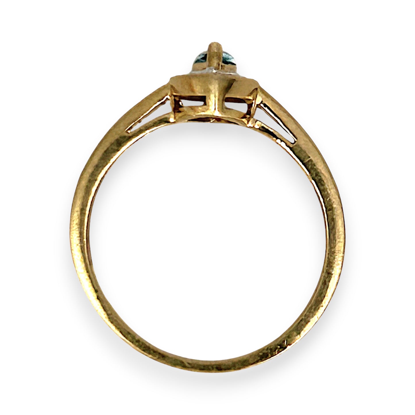 GOLD DEAL | 9ct Gold Celestial Whisper Aquamarine & Diamond Halo Ring