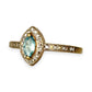 GOLD DEAL | 9ct Gold Celestial Whisper Aquamarine & Diamond Halo Ring