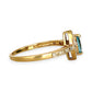 GOLD DEAL | 9ct Gold Celestial Whisper Aquamarine & Diamond Halo Ring