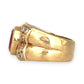 GOLD DEAL | 9ct (9K) Gold Royal Flame Ruby & CZ Dress Ring Valuation $2,400
