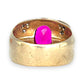 GOLD DEAL | 9ct (9K) Gold Royal Flame Ruby & CZ Dress Ring Valuation $2,400