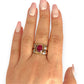 GOLD DEAL | 9ct (9K) Gold Royal Flame Ruby & CZ Dress Ring Valuation $2,400