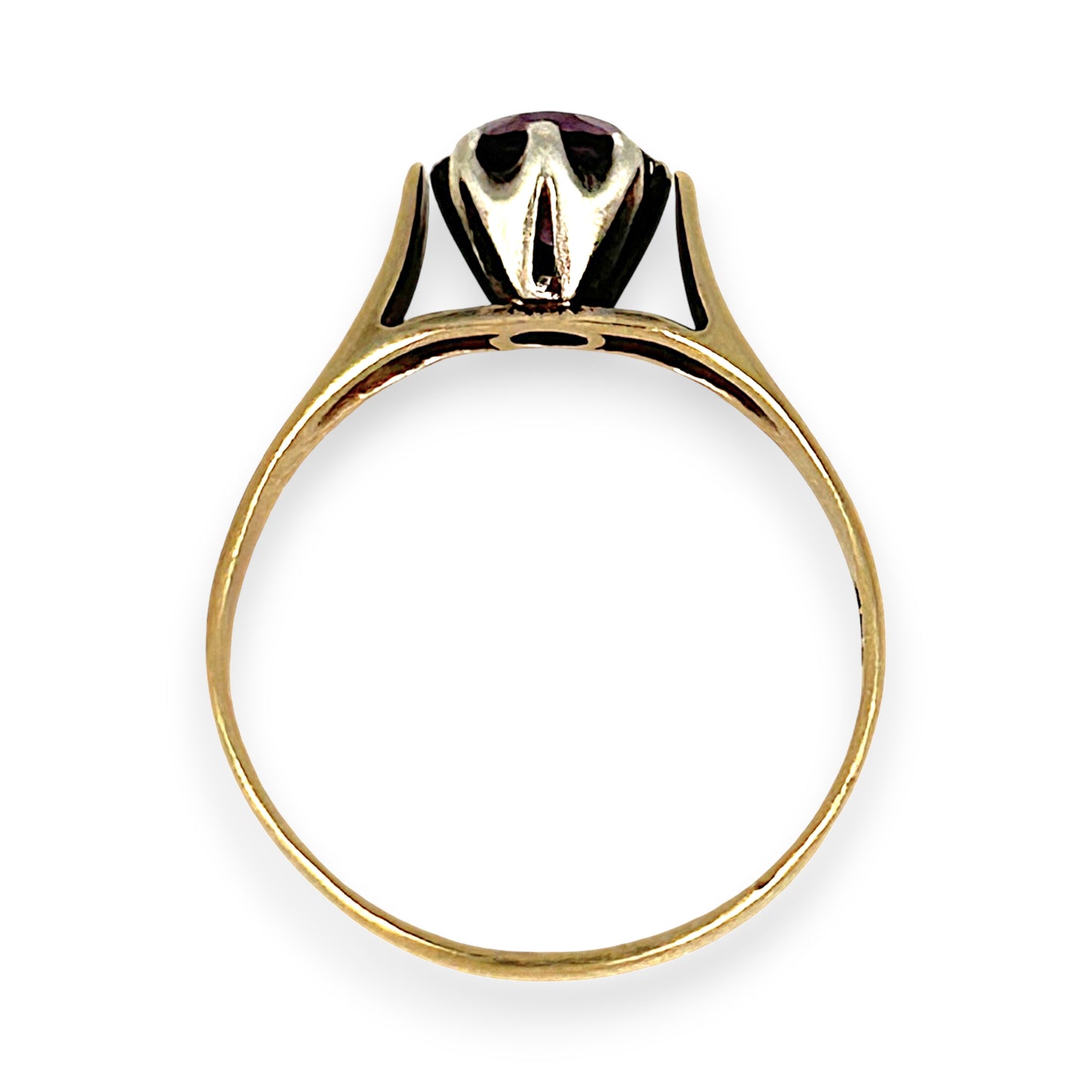 GOLD DEAL | 9ct Yellow & White Gold Twilight Sovereign Amethyst Ring