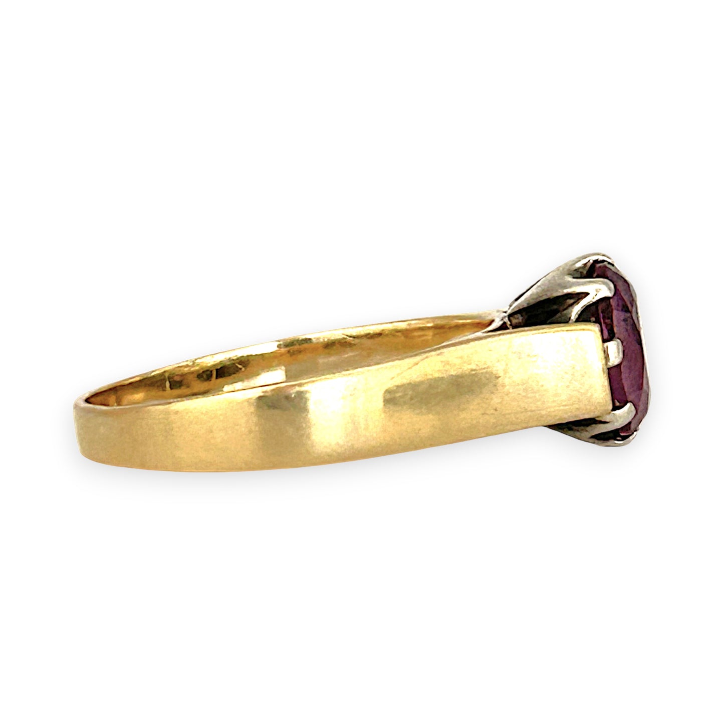 GOLD DEAL | 9ct Yellow & White Gold Twilight Sovereign Amethyst Ring