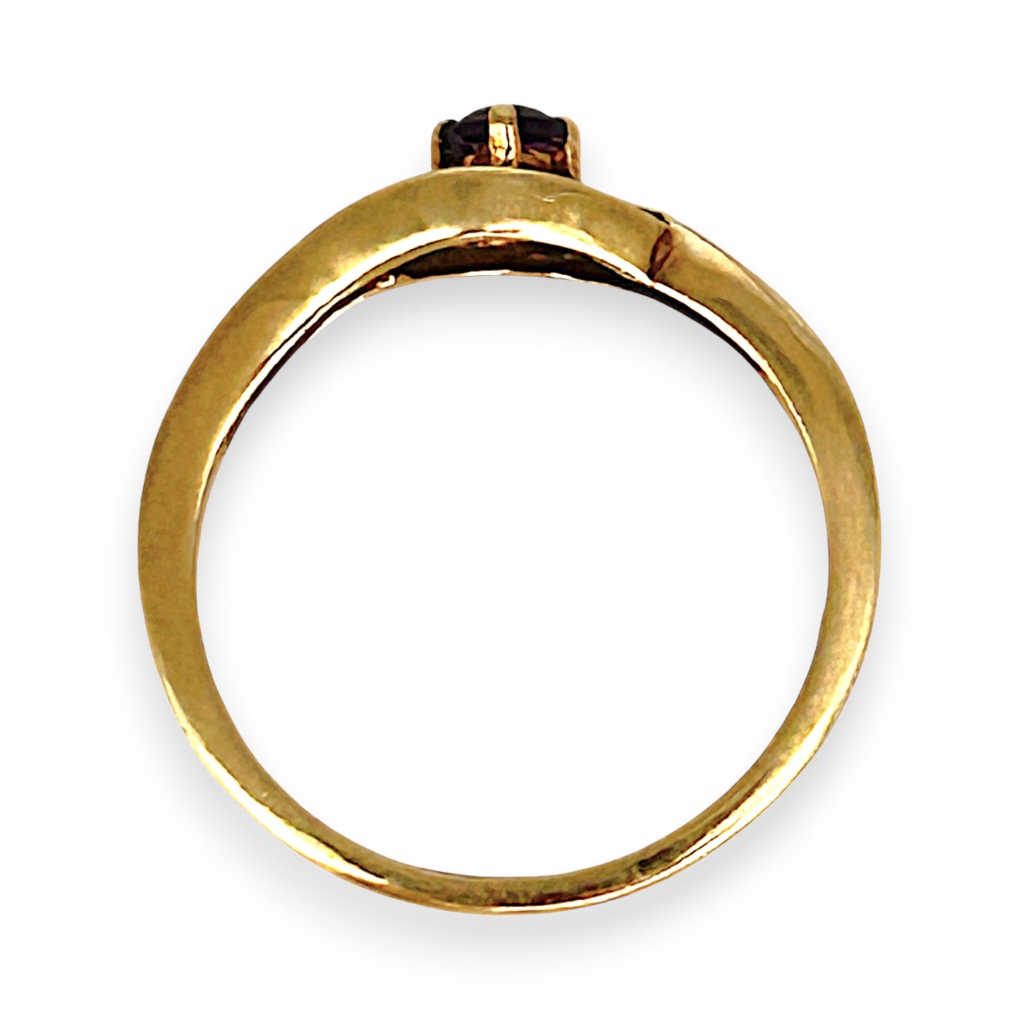 GOLD DEAL | 9ct Gold Michael Hill Violet Orbit Amethyst Ring with Sculpted Split Band