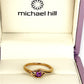 GOLD DEAL | 9ct Gold Michael Hill Violet Orbit Amethyst Ring with Sculpted Split Band