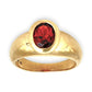 GOLD DEAL | 9ct Gold Crimson Ember Garnet Ring in Bezel Setting