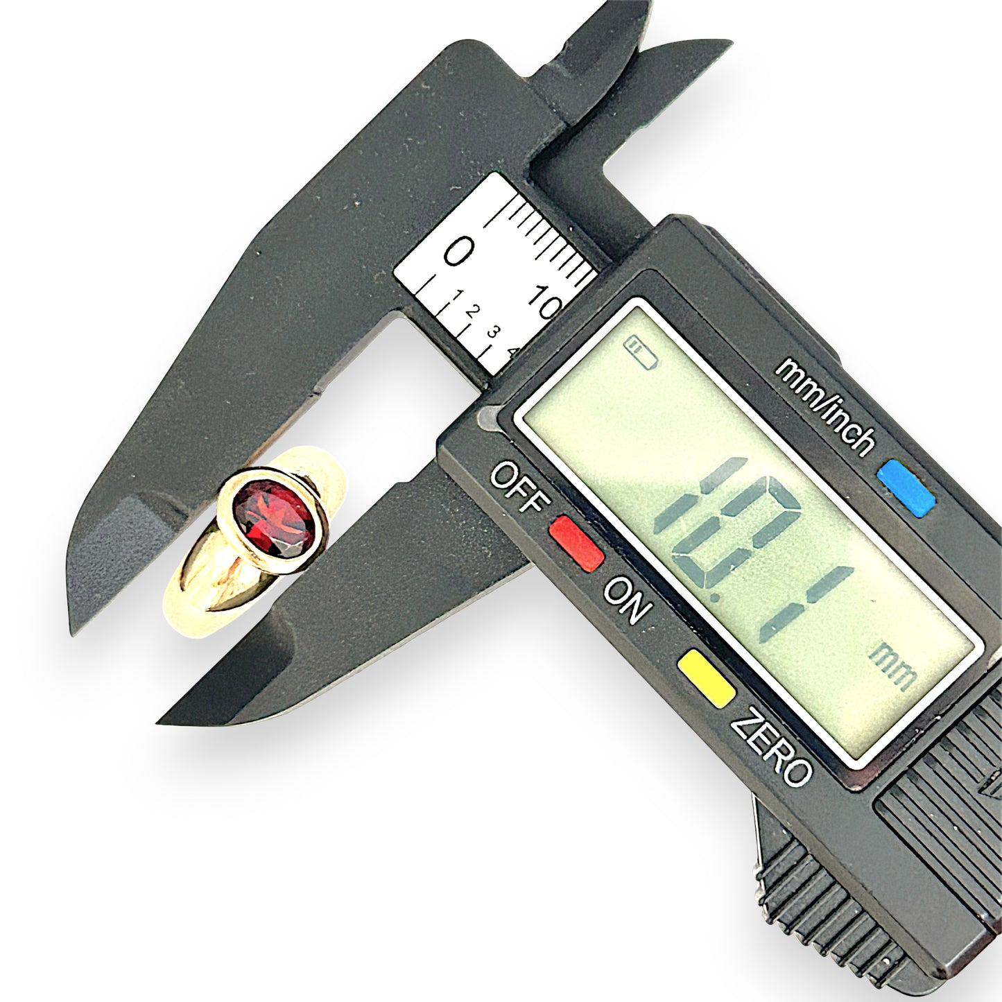 GOLD DEAL | 9ct Gold Crimson Ember Garnet Ring in Bezel Setting