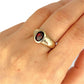 GOLD DEAL | 9ct Gold Crimson Ember Garnet Ring in Bezel Setting