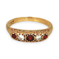 GOLD DEAL | 9ct Gold Garnet & CZ Five-Stone Ring - Symphony in Crimson