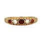 GOLD DEAL | 9ct Gold Garnet & CZ Five-Stone Ring - Symphony in Crimson