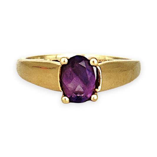 GOLD DEAL | 9ct Gold Luna Violet Amethyst Ring Size N