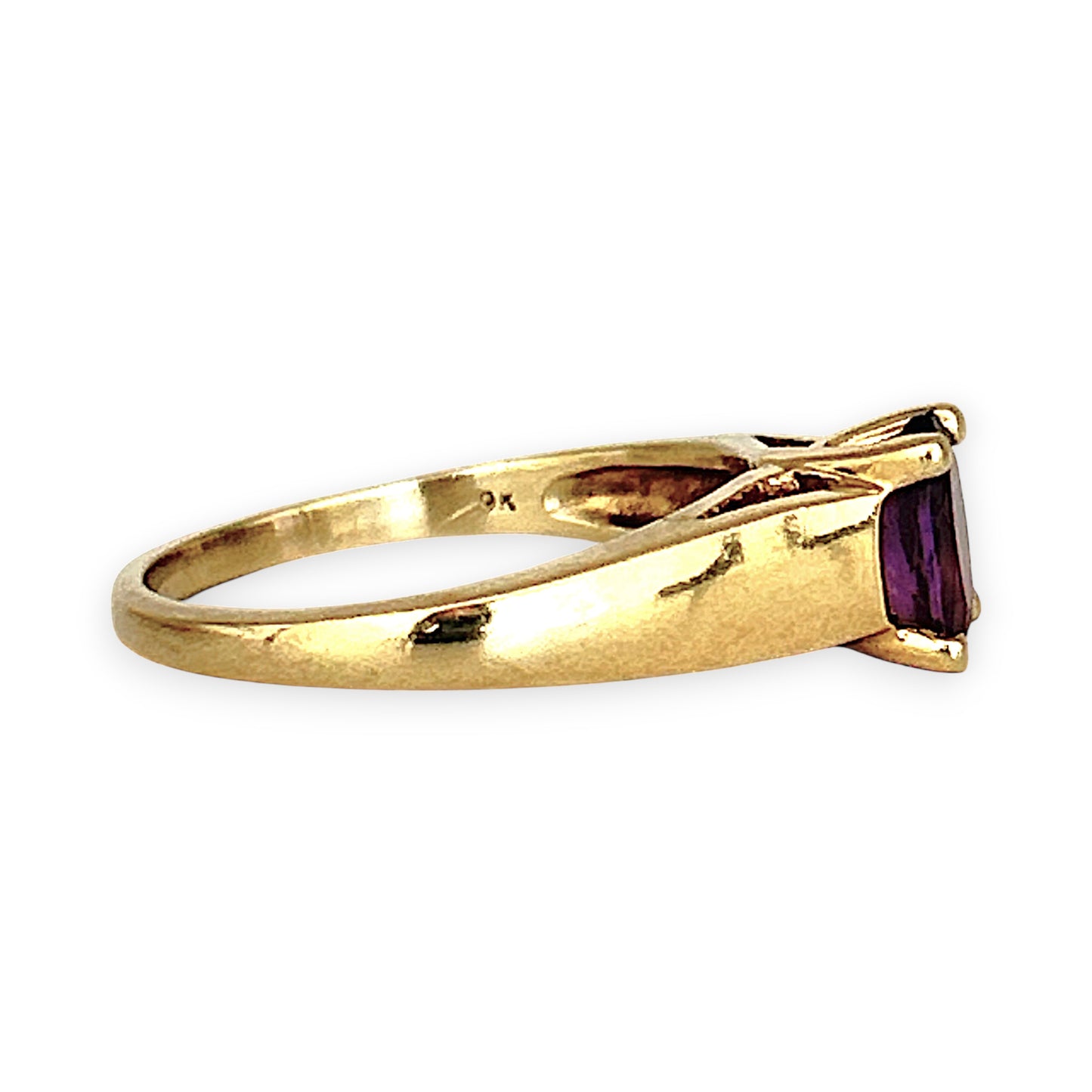 GOLD DEAL | 9ct Gold Luna Violet Amethyst Ring Size N