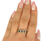 GOLD DEAL | 9ct (9K) Gold Midnight Gleam Sapphire & Diamond Band Ring O