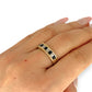GOLD DEAL | 9ct (9K) Gold Midnight Gleam Sapphire & Diamond Band Ring O