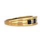 GOLD DEAL | 9ct (9K) Gold Midnight Gleam Sapphire & Diamond Band Ring O