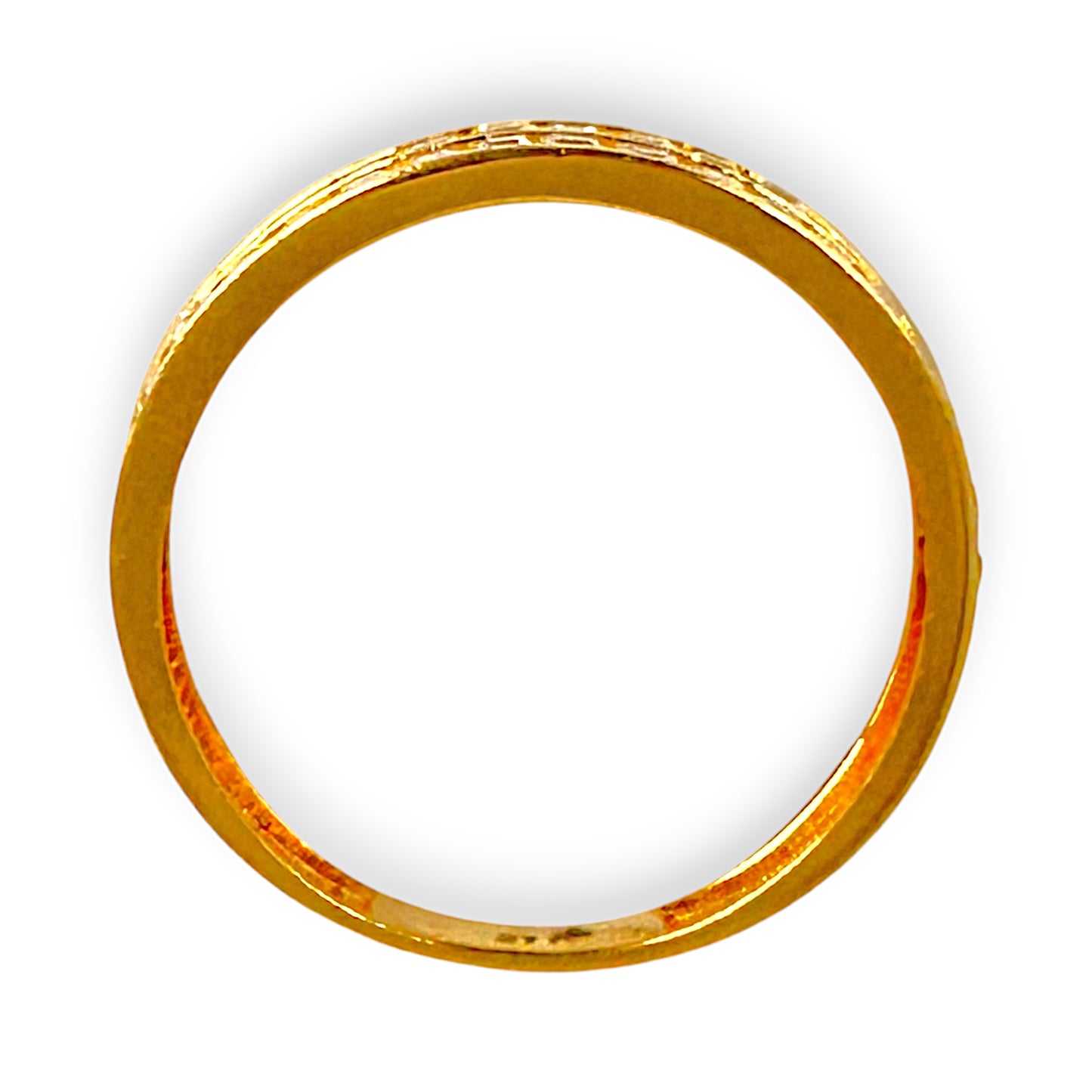 GOLD DEAL | 21K Gold Ring with Multiple CZ, Size O1/2