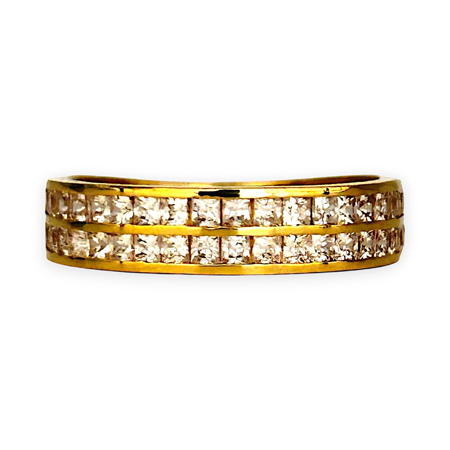GOLD DEAL | 21K Gold Ring with Multiple CZ, Size O1/2