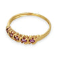 GOLD DEAL | 9ct Gold Refurbished Amethyst Wave Ring Size O