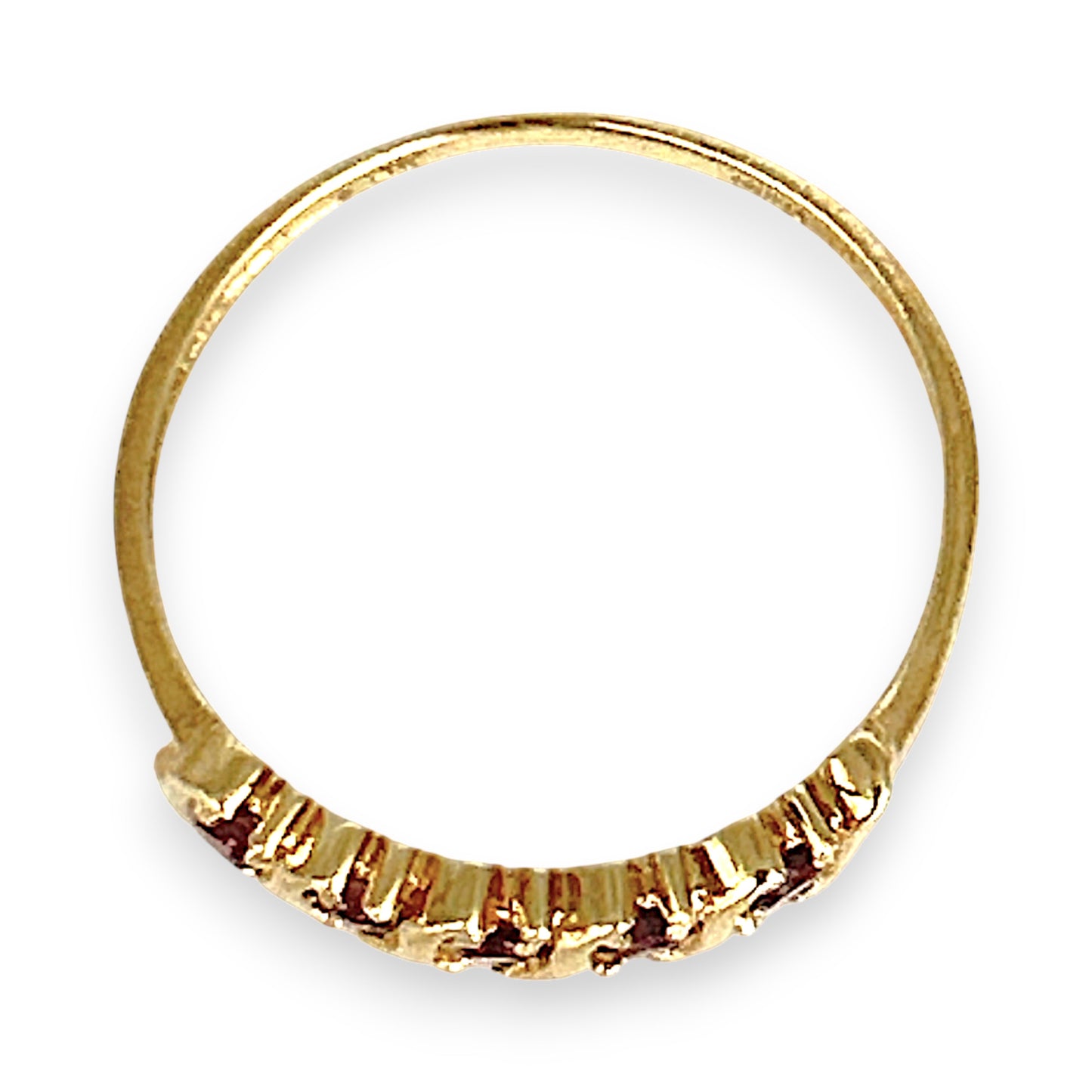 GOLD DEAL | 9ct Gold Refurbished Amethyst Wave Ring Size O