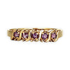 GOLD DEAL | 9ct Gold Refurbished Amethyst Wave Ring Size O