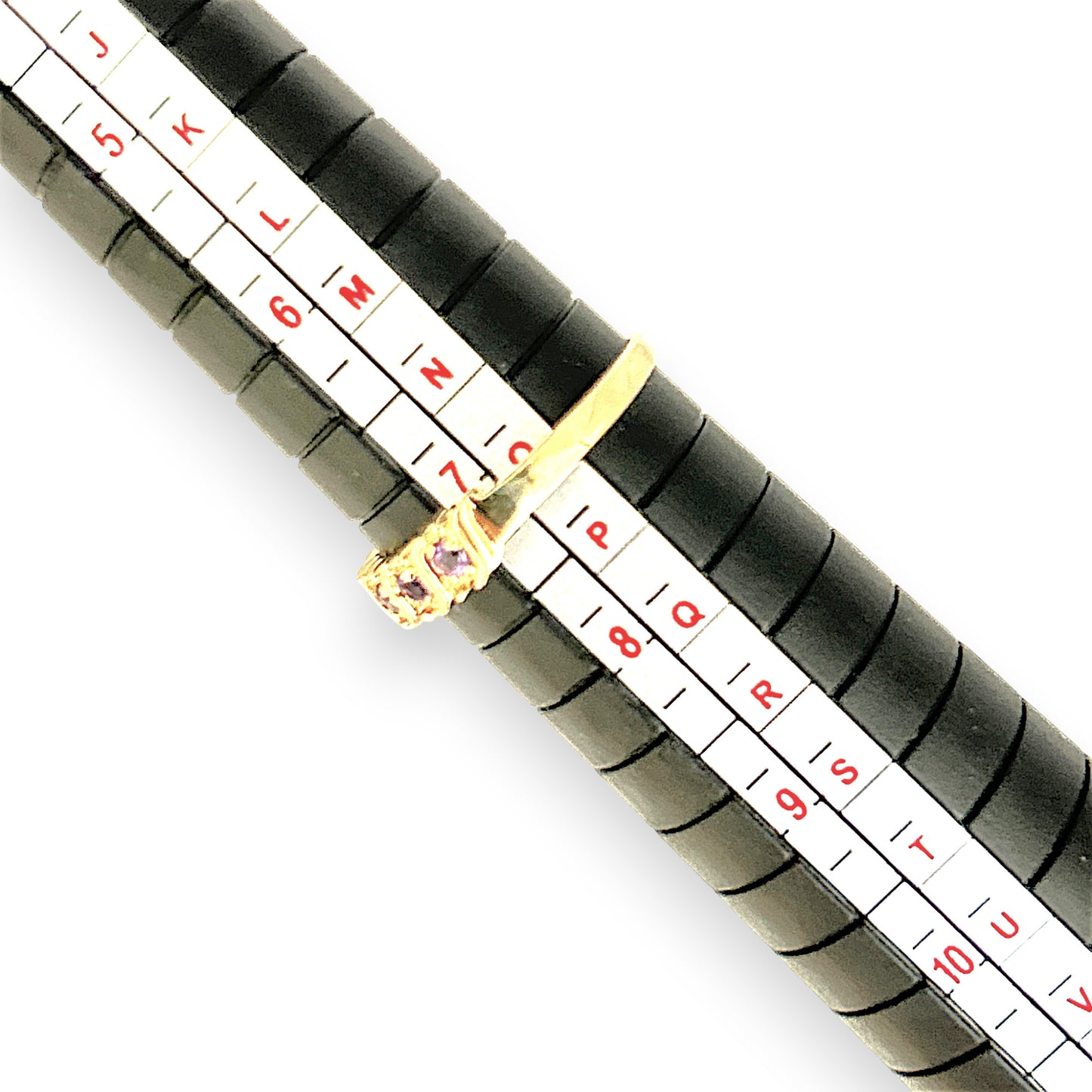 GOLD DEAL | 9ct Gold Refurbished Amethyst Wave Ring Size O