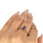 GOLD DEAL | 9ct Gold Twilight Spark Amethyst & Diamond Ring Size P 1/
