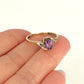 GOLD DEAL | 9ct Gold Twilight Spark Amethyst & Diamond Ring Size P 1/