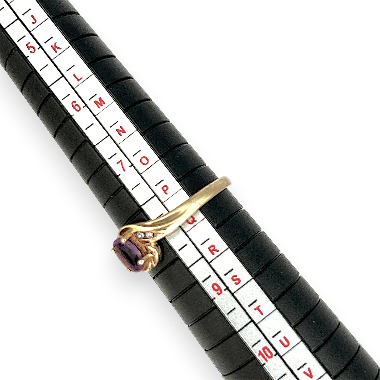 GOLD DEAL | 9ct Gold Twilight Spark Amethyst & Diamond Ring Size P 1/