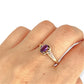 GOLD DEAL | 9ct Gold Twilight Spark Amethyst & Diamond Ring Size P 1/