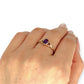 GOLD DEAL | 9ct (9K) Gold Violet Twist Amethyst Ring Size P