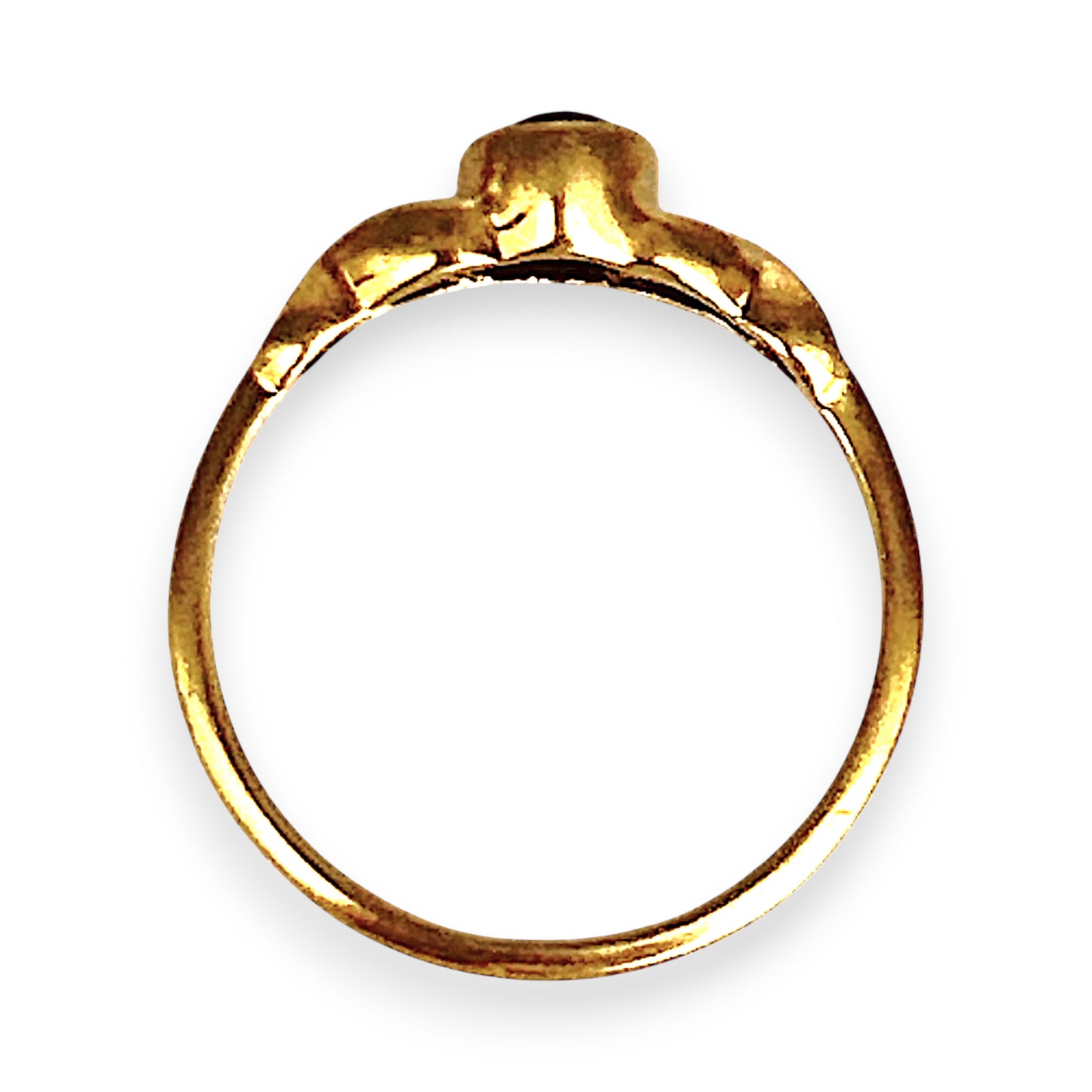 GOLD DEAL | 9ct (9K) Gold Violet Twist Amethyst Ring Size P