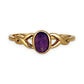 GOLD DEAL | 9ct (9K) Gold Violet Twist Amethyst Ring Size P