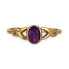 GOLD DEAL | 9ct (9K) Gold Violet Twist Amethyst Ring Size P