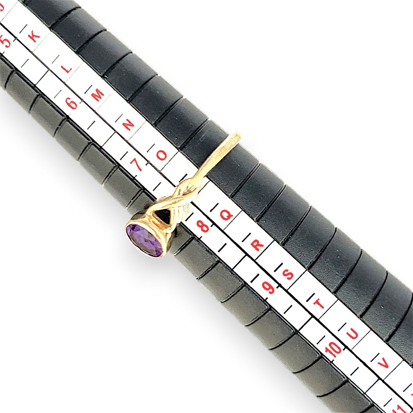 GOLD DEAL | 9ct (9K) Gold Violet Twist Amethyst Ring Size P