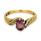 GOLD DEAL | 9ct (9K) Gold Amethyst Elegance Ring with Diamonds