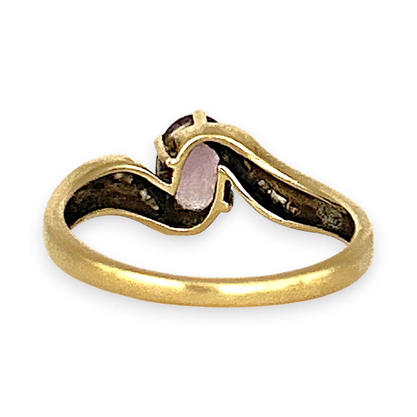 GOLD DEAL | 9ct (9K) Gold Amethyst Elegance Ring with Diamonds