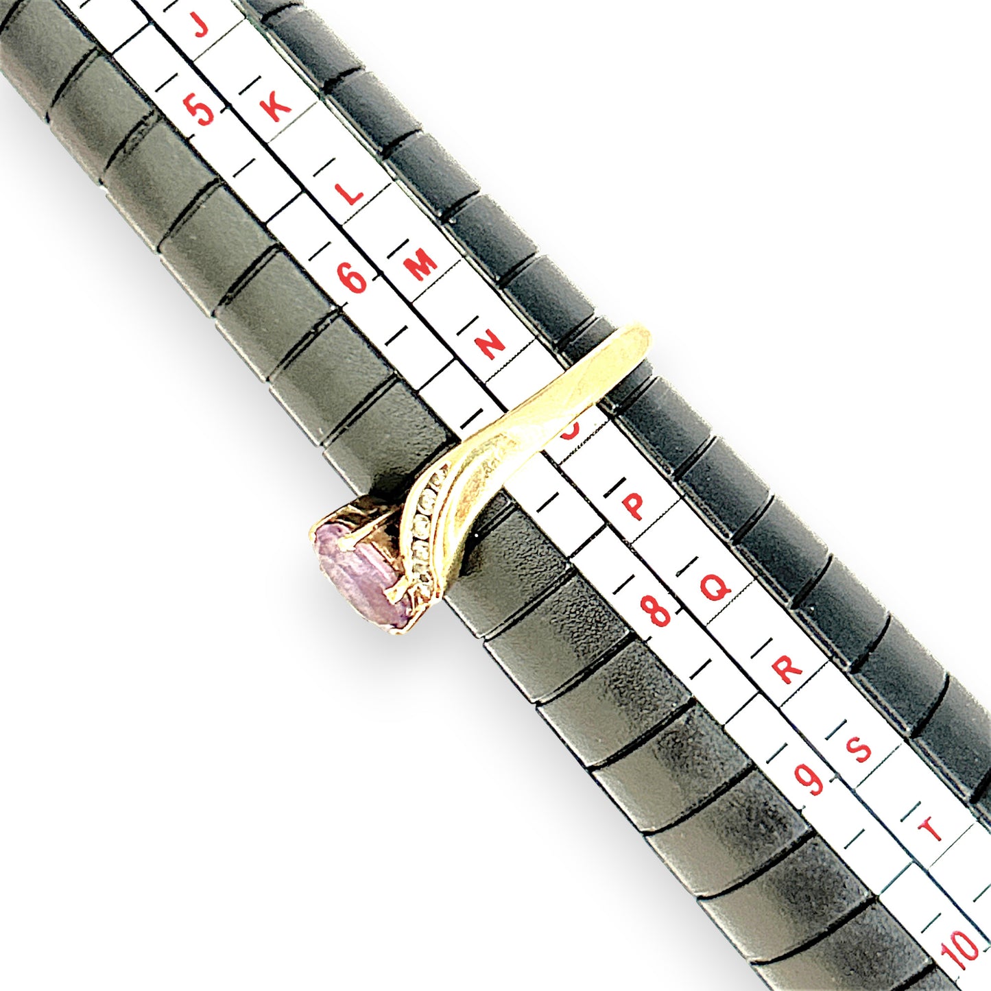 GOLD DEAL | 9ct (9K) Gold Amethyst Elegance Ring with Diamonds