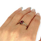 GOLD DEAL | 9ct Gold Crimson Whisper Ruby & Diamond Ring with a Size Adjuster