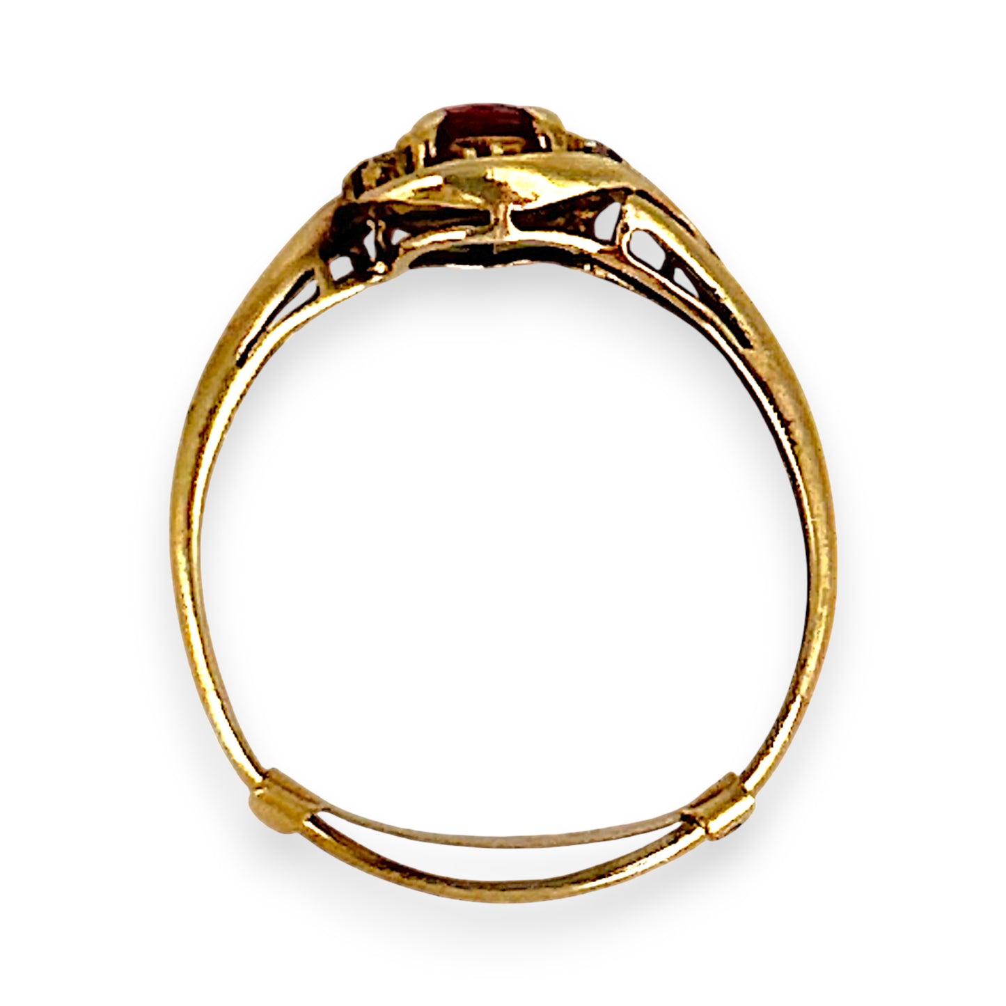 GOLD DEAL | 9ct Gold Crimson Whisper Ruby & Diamond Ring with a Size Adjuster